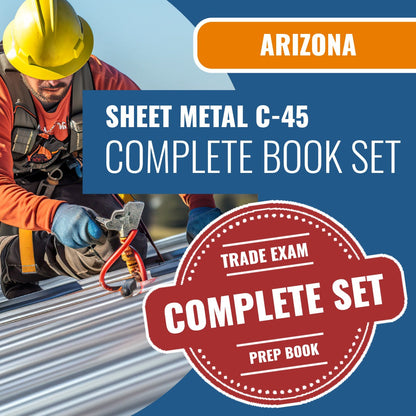 Arizona Sheet Metal Commercial Contractor (C-45) Exam Book Package
