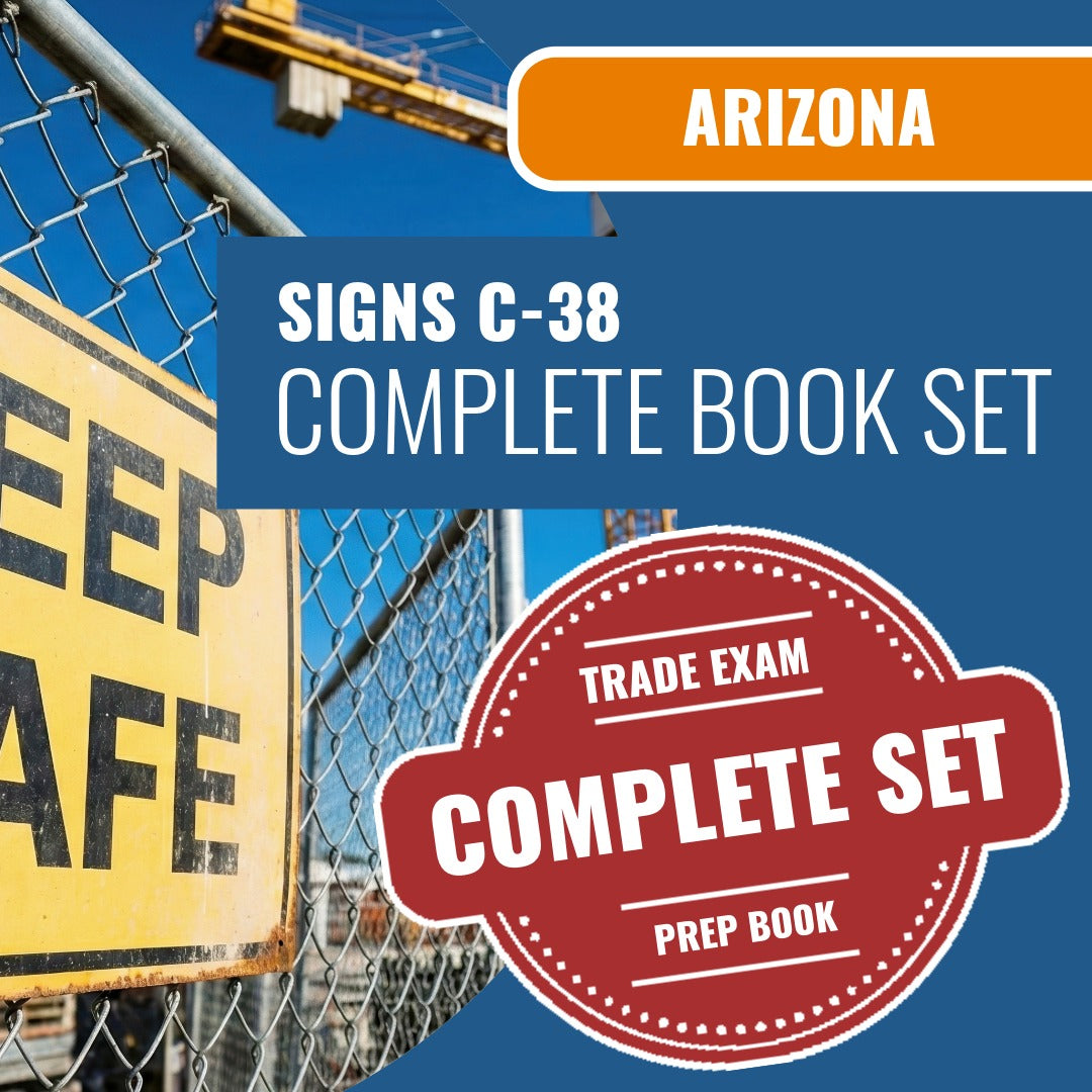 Arizona Signs Commercial Contractor (C-38) Exam Book Package