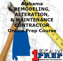 Load image into Gallery viewer, Alabama Remodeling, Alteration, and Maintenance Contractor - Online Exam Prep Course
