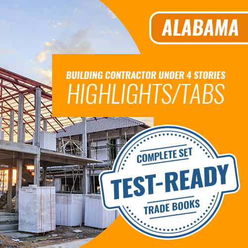 Alabama Building Contractor Under Four Stories - Highlighted and Tabbed Book Package 
