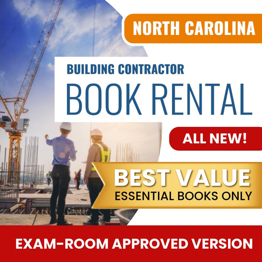 North Carolina Building Contractor - Books & Course Rental - Exam Room Approved