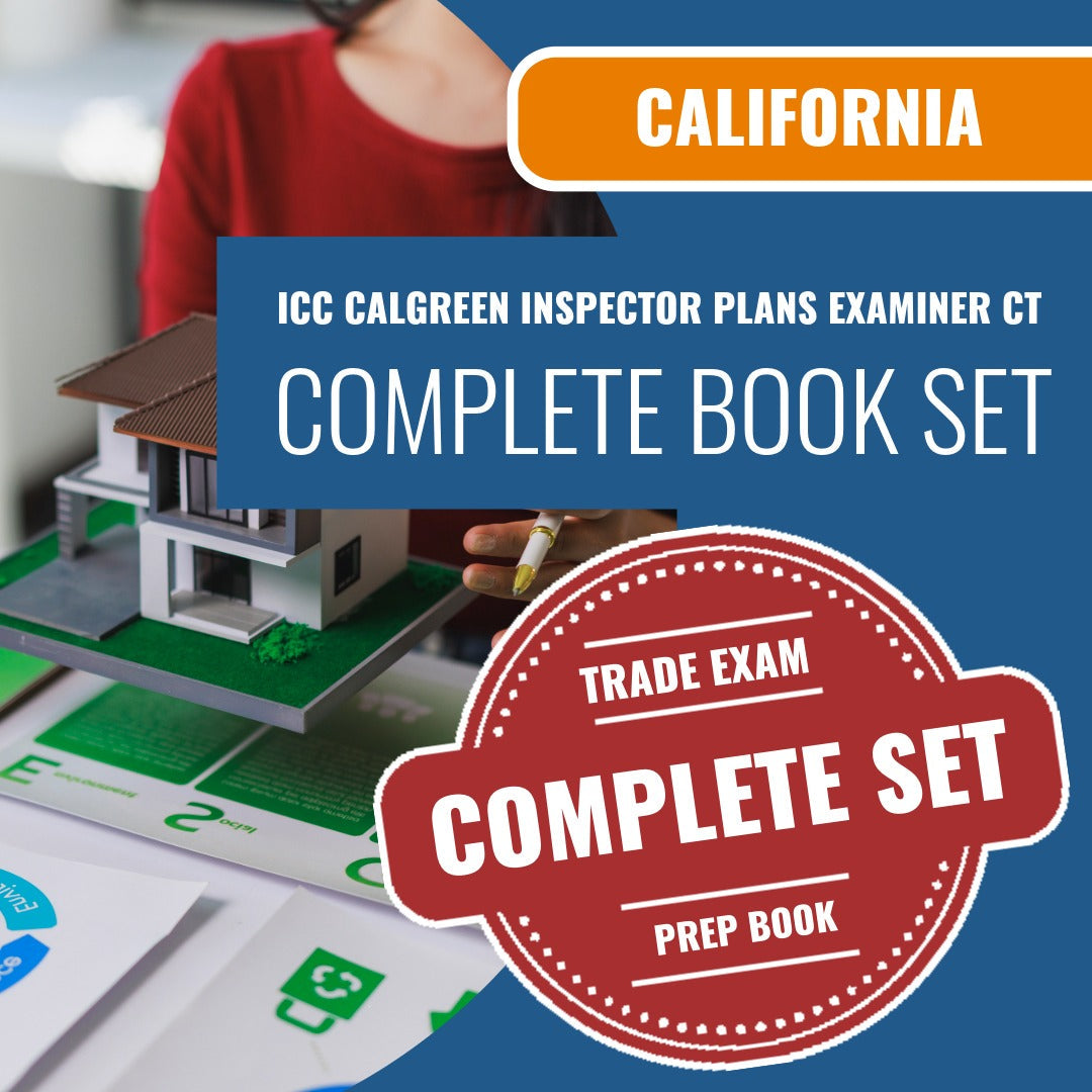 California ICC CALGreen Inspector Plans Examiner CT Exam Book Package
