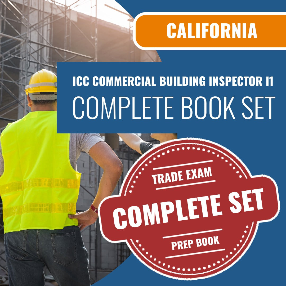 California ICC Commercial Building Inspector I1 Exam Book Package