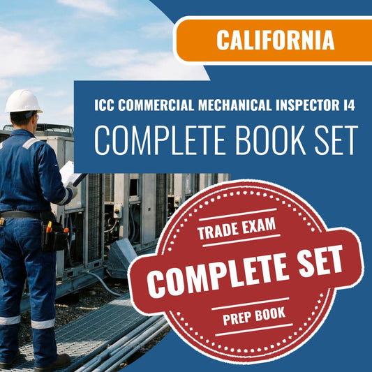 California ICC Commercial Mechanical Inspector I4 Exam Book Package