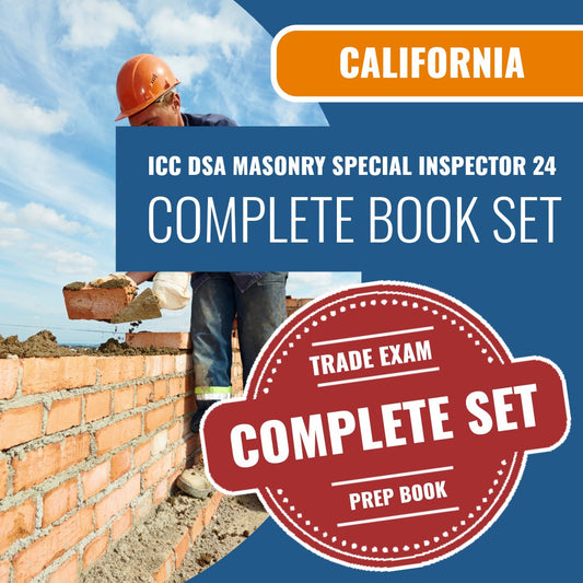 California ICC DSA Masonry Special Inspector 24 Exam Book Package