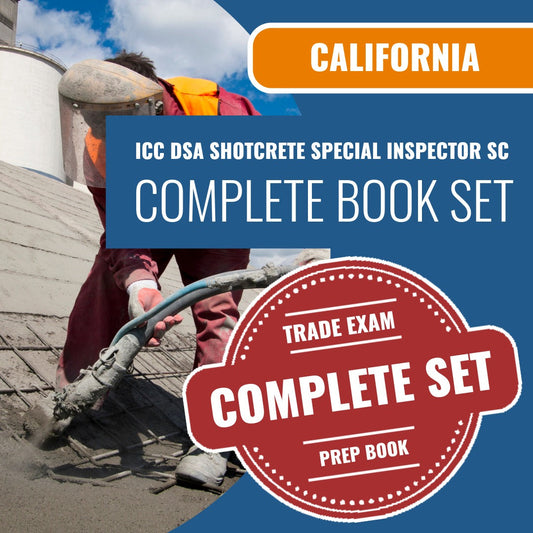 California ICC DSA Shotcrete Special Inspector SC Exam Book Package