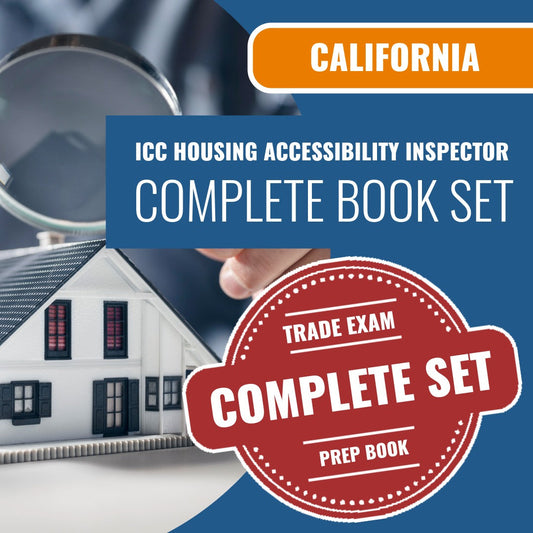 California ICC Housing Accessibility Inspector Plans Examiner CAH Exam Book Package
