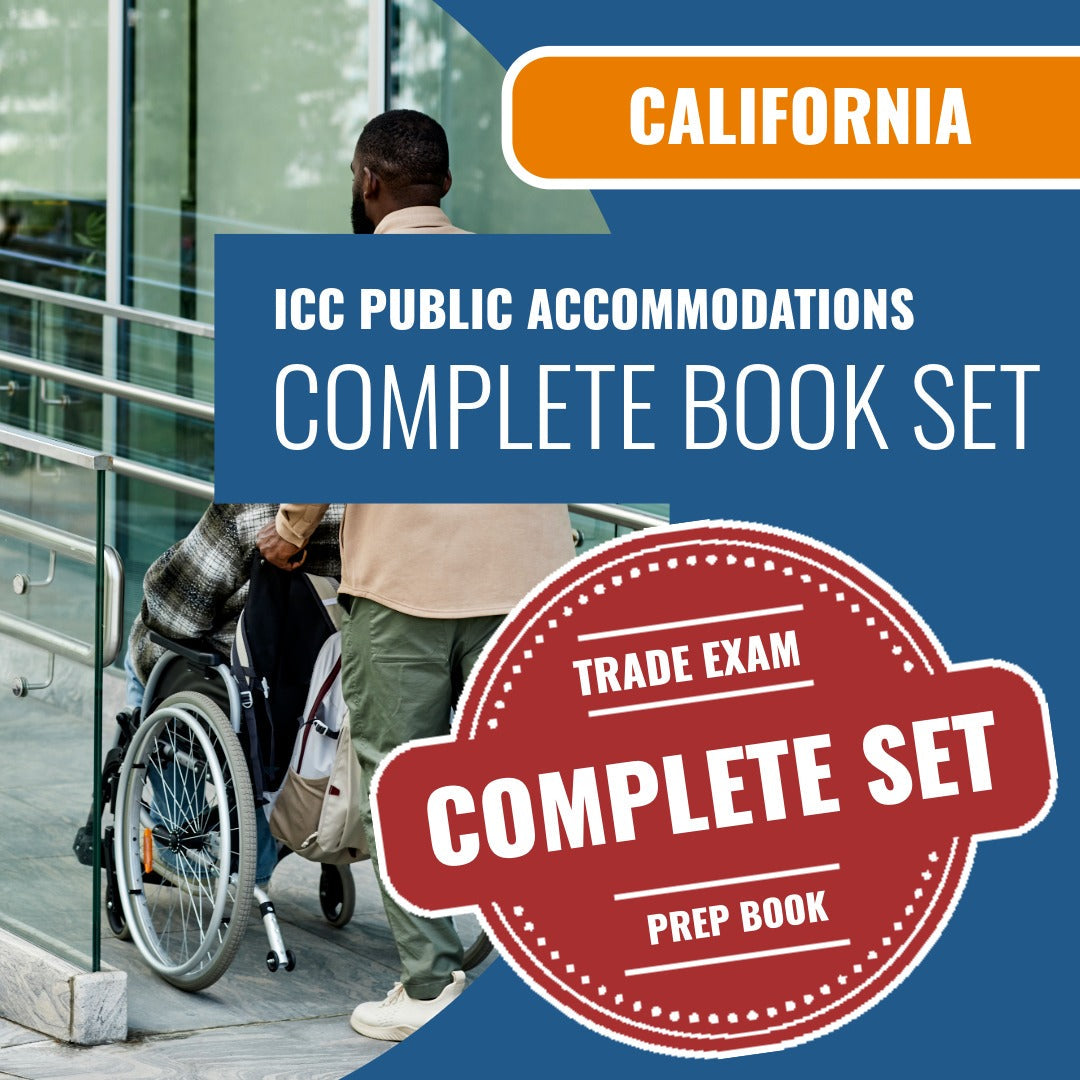 California ICC Public Accommodations Accessibility Inspector Plans Examiner CAP Exam Book Package