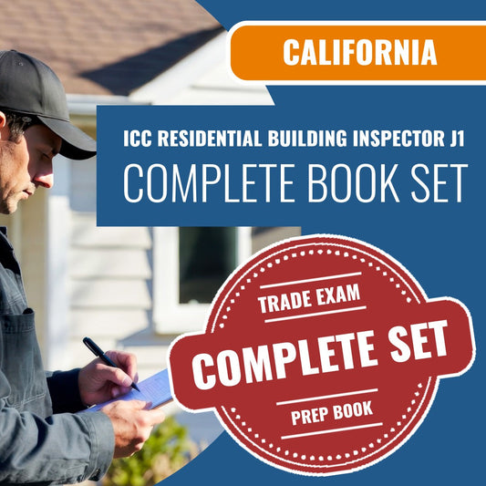 California ICC Residential Building Inspector J1 Exam Book Package