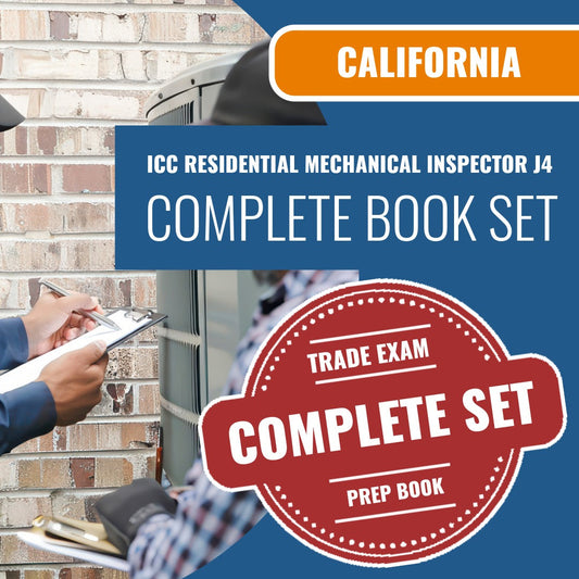 California ICC Residential Mechanical Inspector J4 Exam Book Package