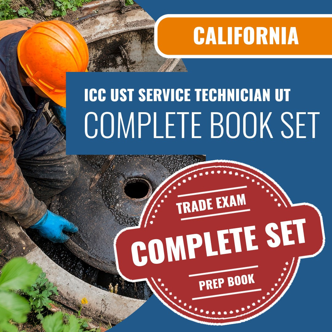 California ICC UST Service Technician UT Exam Book Package