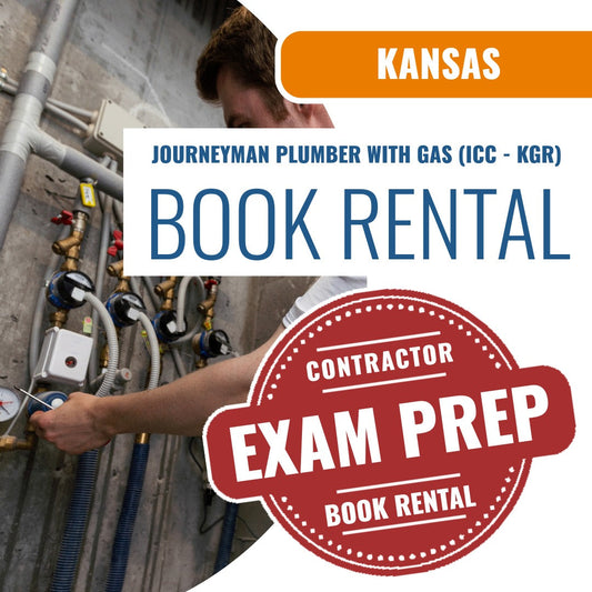 Kansas Journeyman Plumber with Gas (ICC - KGR) - Books & Courses Rental Package