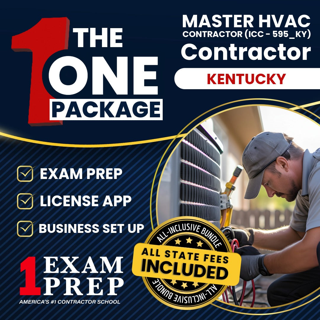 The 1 Package: All-Inclusive Kentucky Master HVAC Contractor (ICC - 595_KY) Exam, Licensing & Business Setup Solution