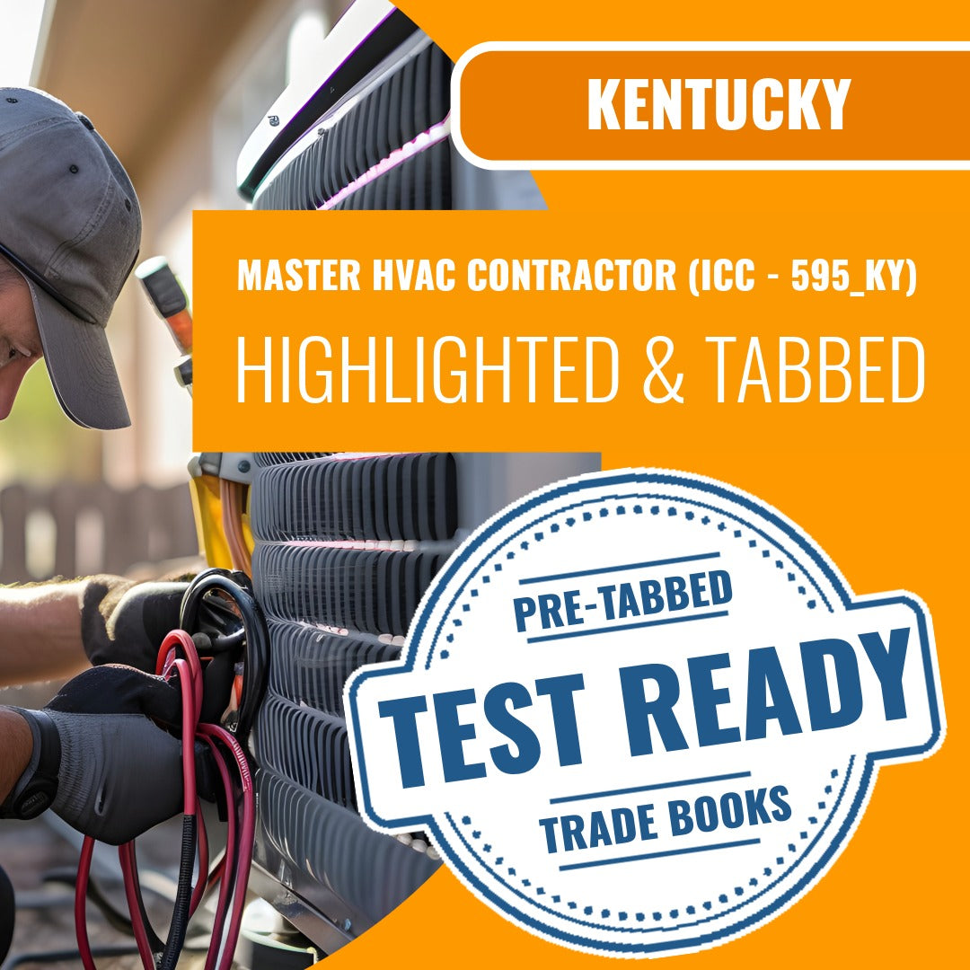 Kentucky Master HVAC Contractor (ICC - 595_KY) Highlighted & Tabbed Book Package