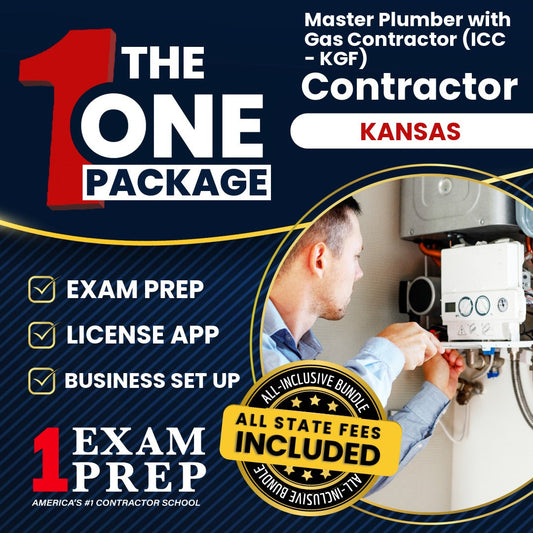 The 1 Package: All-Inclusive Kansas Master Plumber with Gas Contractor (ICC - KGF), Licensing & Business Setup Solution