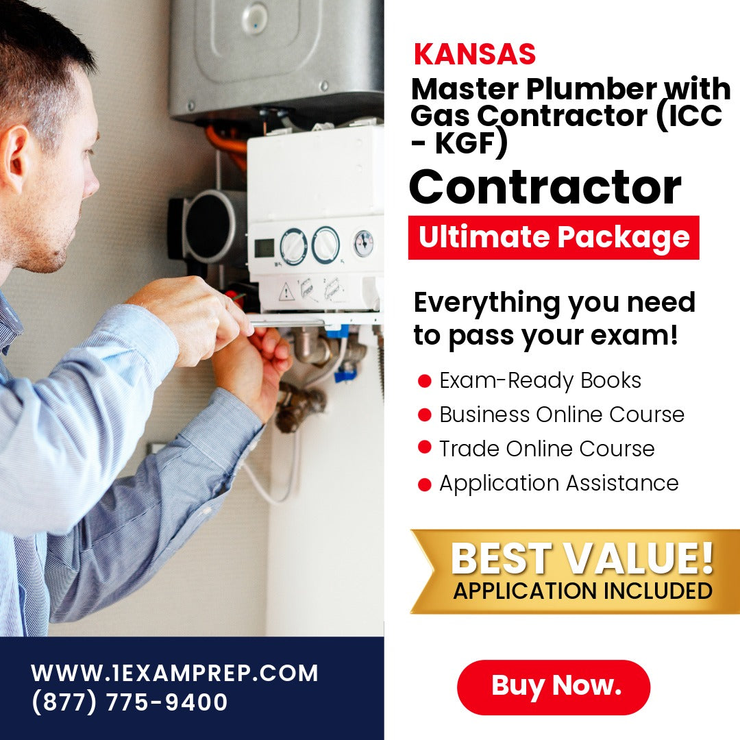 Kansas Master Plumber with Gas Contractor (ICC - KGF) Ultimate Exam Prep Rental