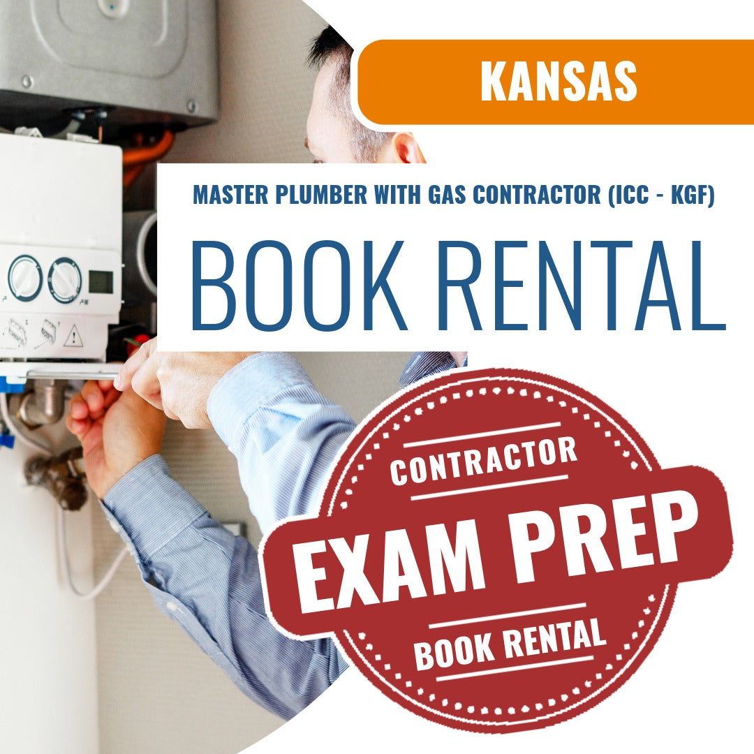 Kansas Master Plumber with Gas Contractor (ICC - KGF) - Books & Courses Rental Package