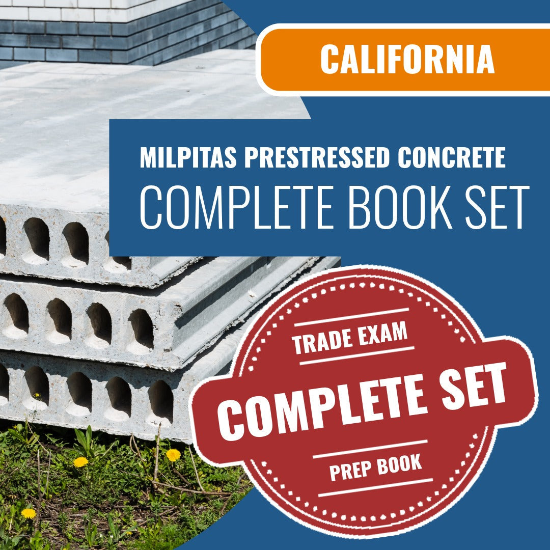Milpitas California Prestressed Concrete Codes Module (ICC - SI - 92CY) Exam Book Package