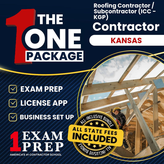 The 1 Package: All-Inclusive Kansas Roofing Contractor / Subcontractor (ICC - KGP), Licensing & Business Setup Solution