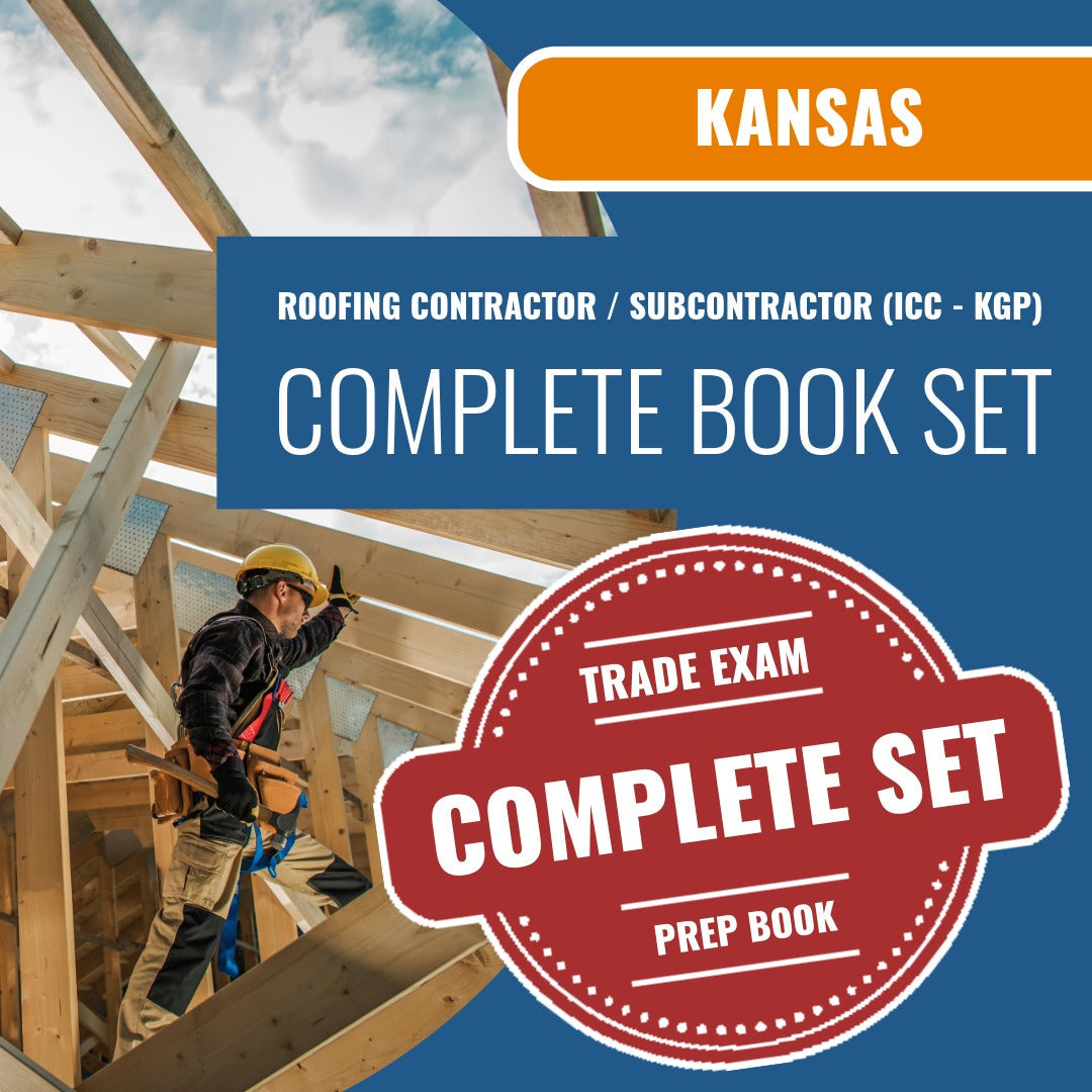 Kansas Roofing Contractor / Subcontractor (ICC - KGP) Exam Book Package