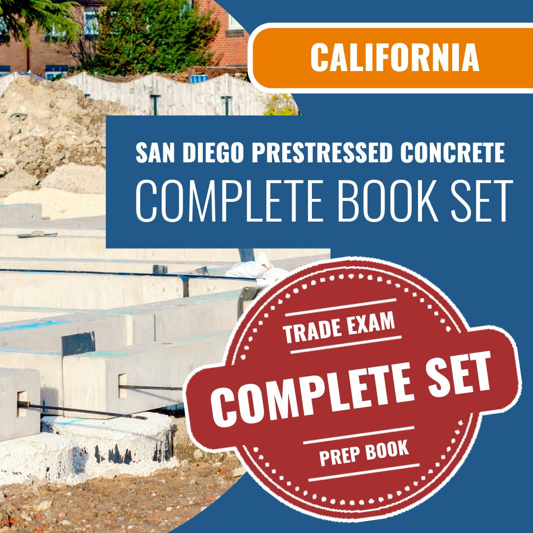 San Diego California Prestressed Concrete Codes Module (ICC - SI - 92CY) Exam Book Package
