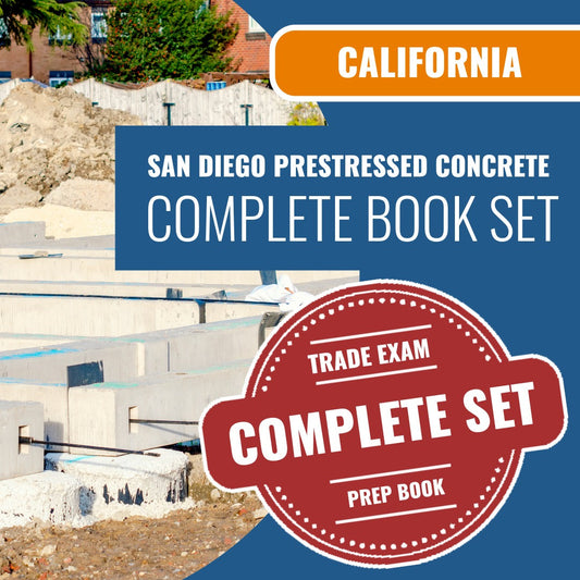 San Diego California Prestressed Concrete Codes Module (ICC - SI - 92CY) Exam Book Package