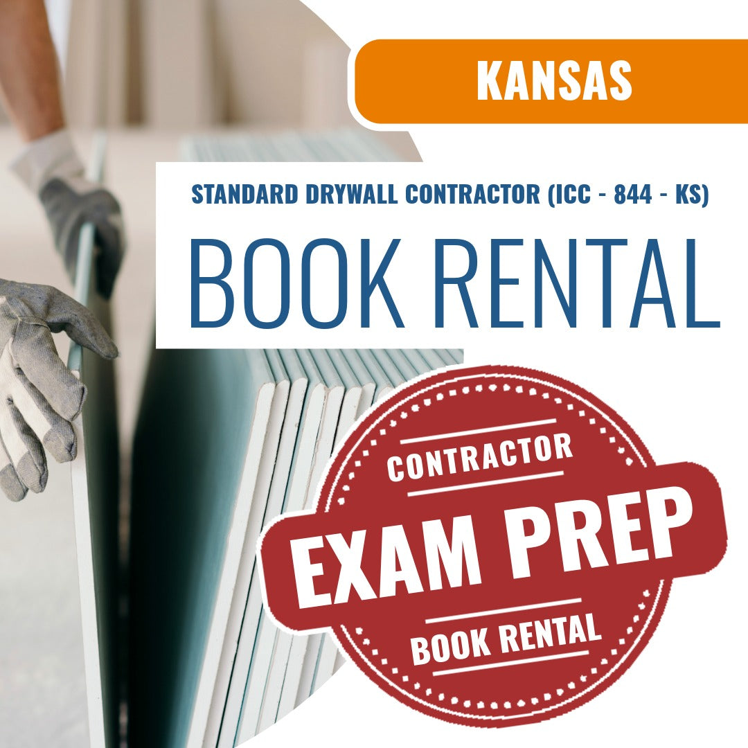 Kansas Standard Drywall Contractor (ICC - 844 - KS) - Books & Courses Rental Package