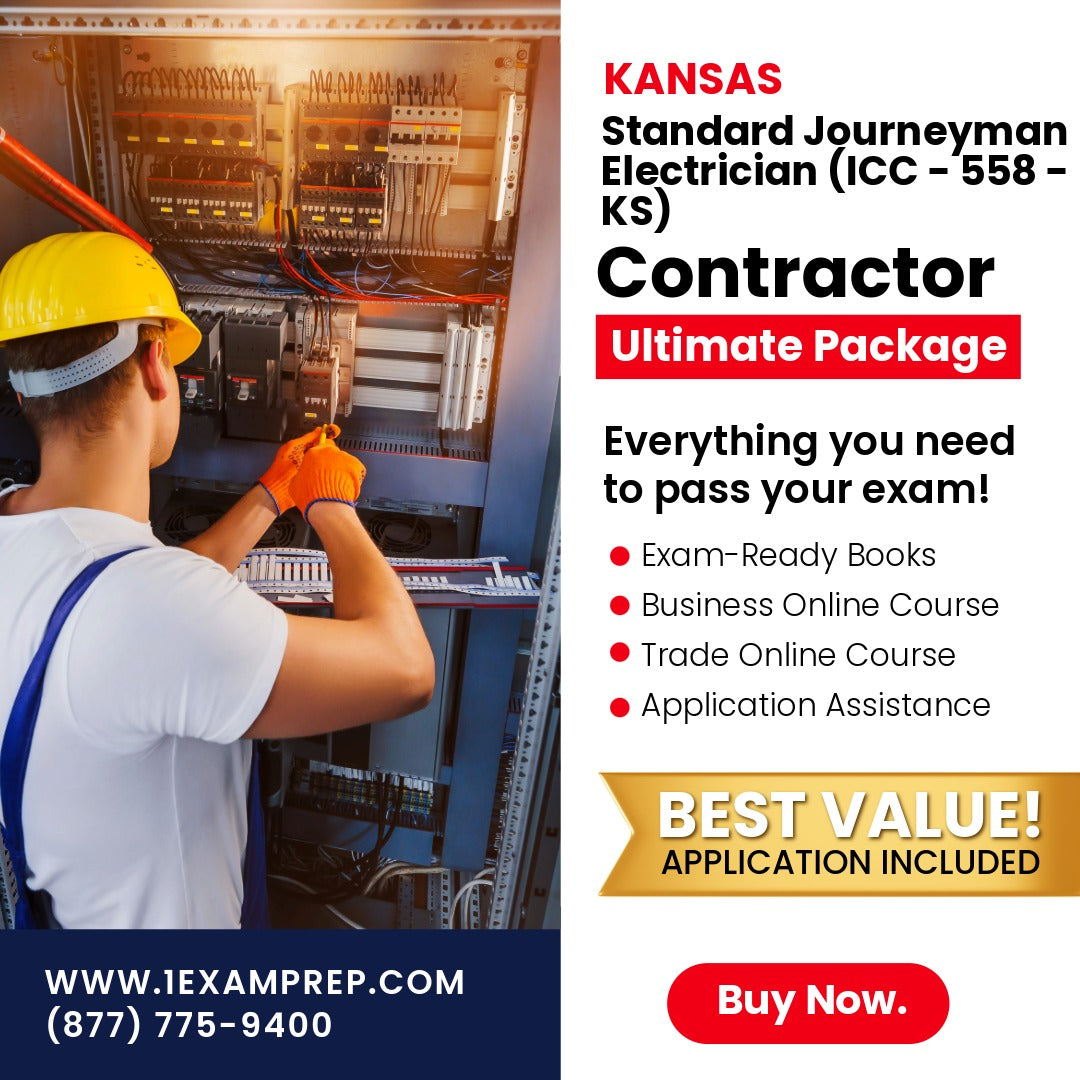 Kansas Standard Journeyman Electrician (ICC - 558 - KS) Ultimate Exam Prep Rental