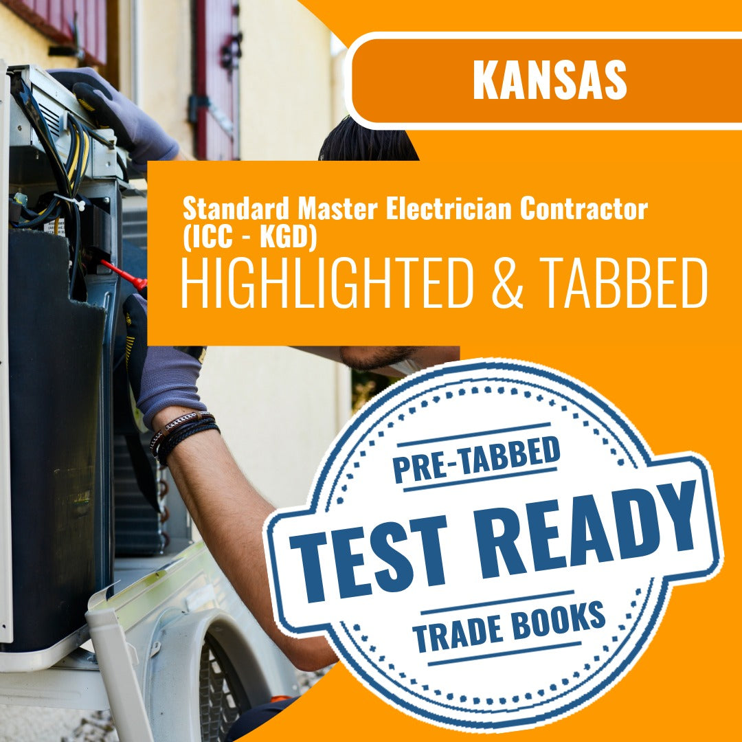 Kansas Standard Master Electrician Contractor (ICC - KGD) Highlighted & Tabbed Book Package