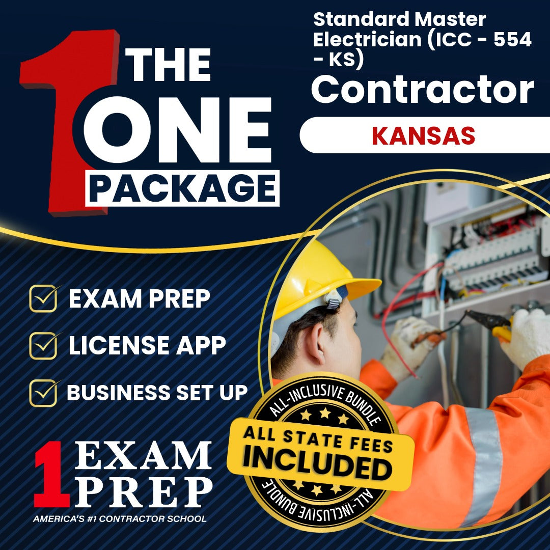 The 1 Package: All-Inclusive Kansas Standard Master Electrician (ICC - 554 - KS), Licensing & Business Setup Solution