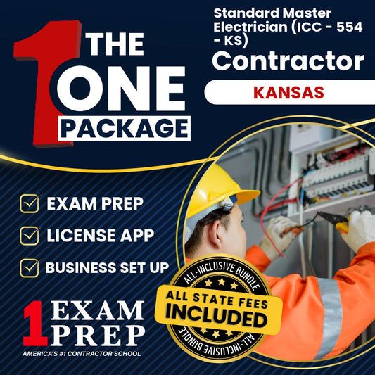 The 1 Package: All-Inclusive Kansas Standard Master Electrician (ICC - 554 - KS), Licensing & Business Setup Solution