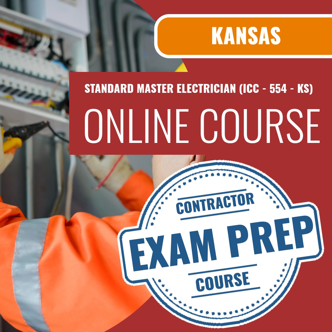 
Kansas Standard Master Electrician (ICC - 554 - KS) Exam - Online Exam Prep

