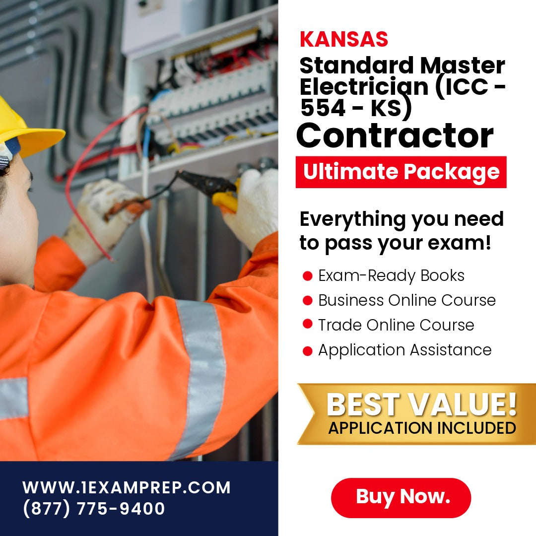 Kansas Standard Master Electrician (ICC - 554 - KS) Ultimate Exam Prep Rental