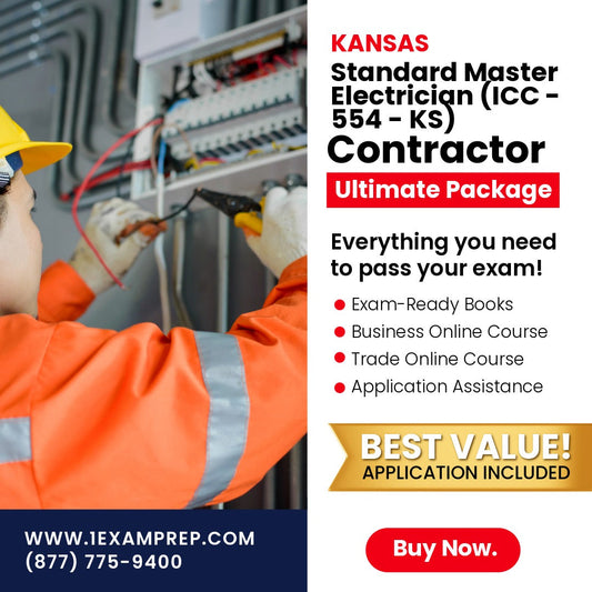 Kansas Standard Master Electrician (ICC - 554 - KS) Ultimate Exam Prep Rental