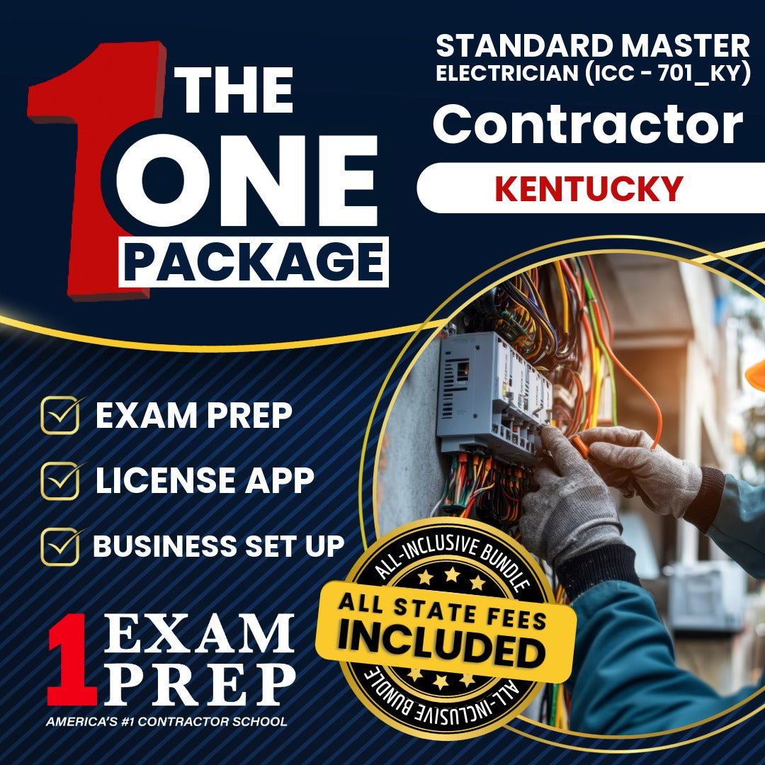 The 1 Package: All-Inclusive Kentucky Standard Master Electrician (ICC - 701_KY) Exam, Licensing & Business Setup Solution