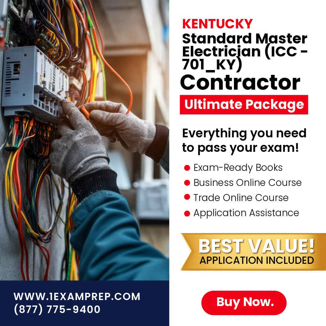 Kentucky Standard Master Electrician (ICC - 701_KY) Ultimate Exam Prep Rental Package