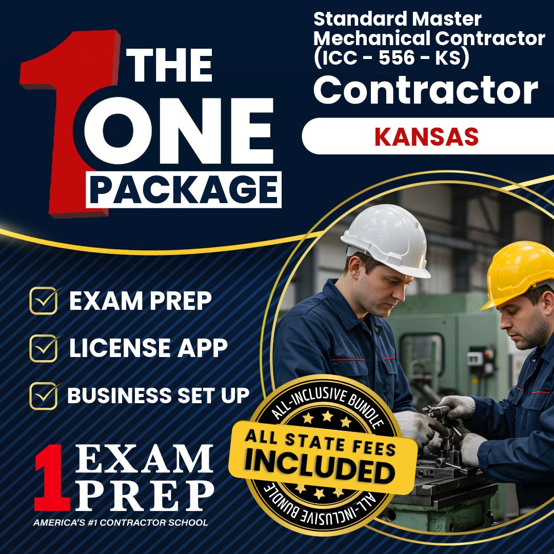The 1 Package: All-Inclusive Kansas Standard Master Mechanical Contractor (ICC - 556 - KS), Licensing & Business Setup Solution