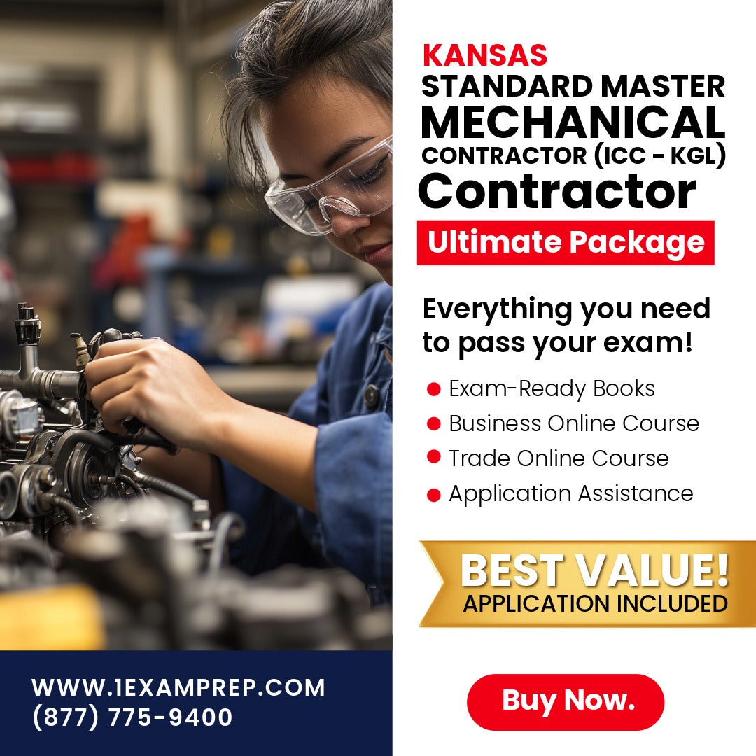 Kansas Standard Master Mechanical Contractor (ICC - KGL) Ultimate Exam Prep Rental