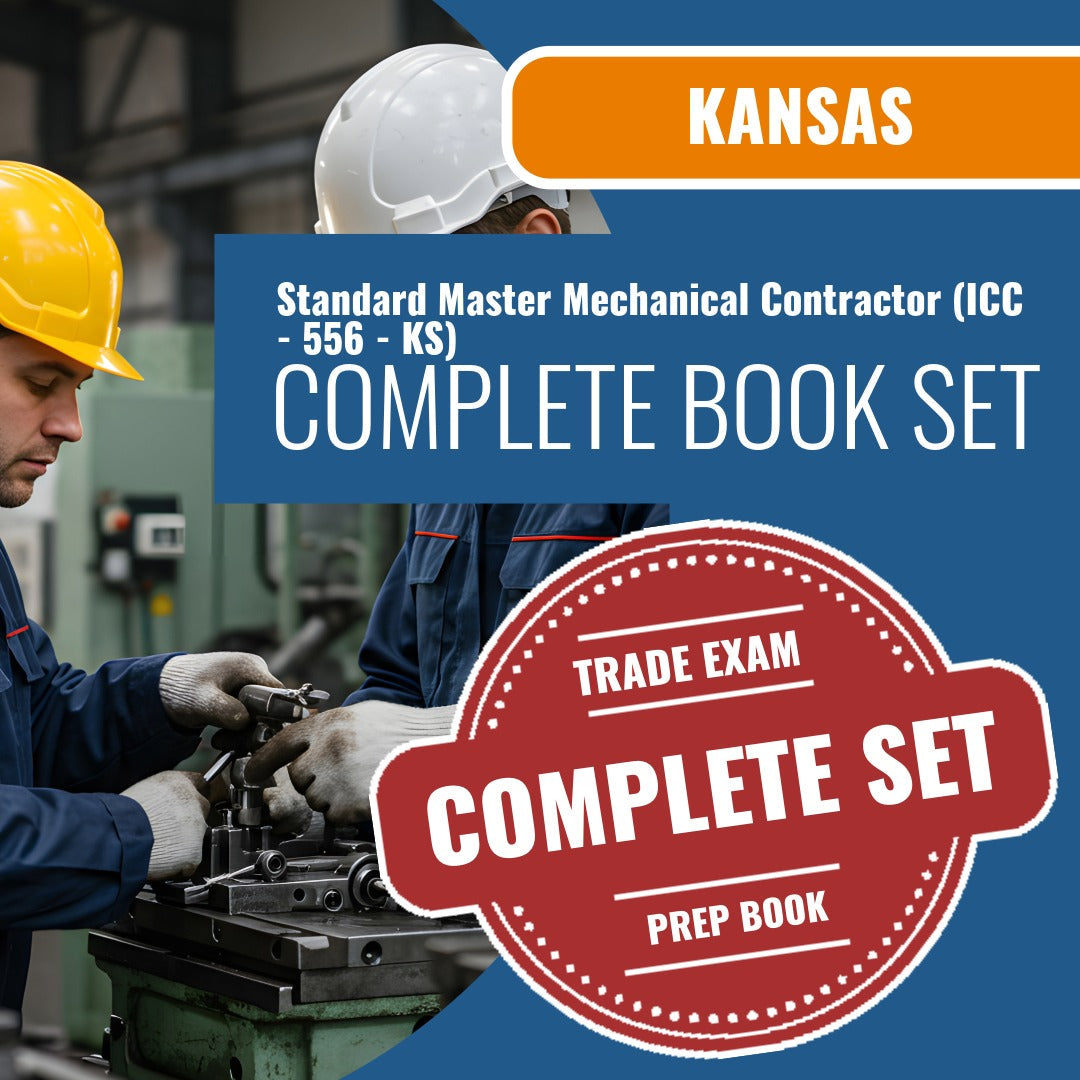 Kansas Standard Master Mechanical Contractor (ICC - 556 - KS) Exam Book Package