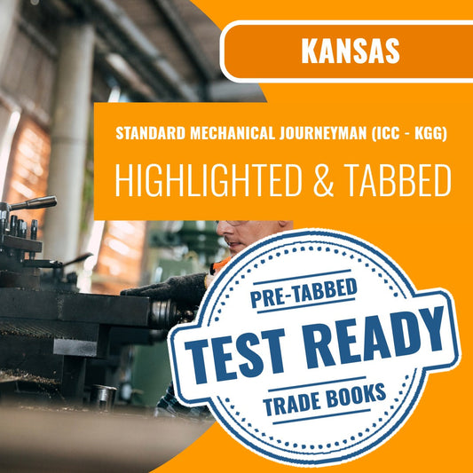 Kansas Standard Mechanical Journeyman (ICC - KGG) Highlighted & Tabbed Book Package