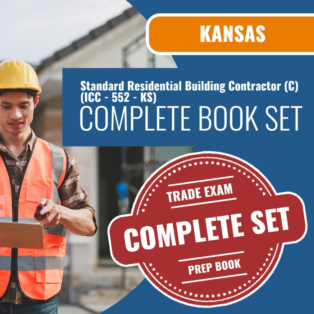 Kansas Standard Residential Building Contractor (C) (ICC - 552 - KS) Exam Book Package
