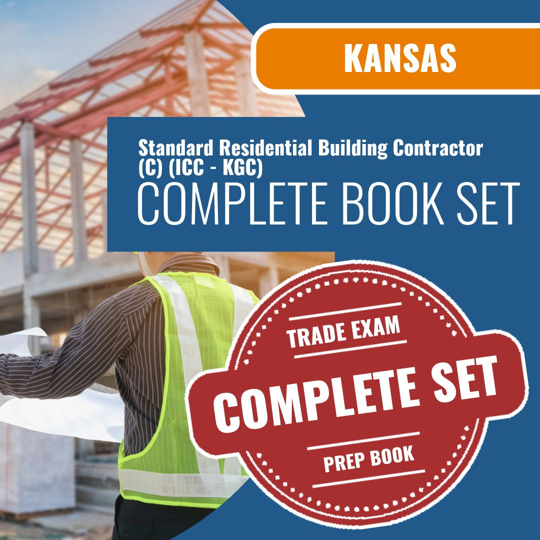 Kansas Standard Residential Building Contractor (C) (ICC - KGC) Exam Book Package