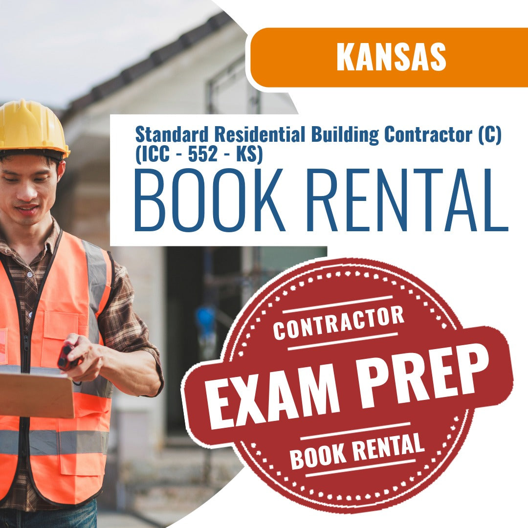 Kansas Standard Residential Building Contractor (C) (ICC - 552 - KS) - Books & Courses Rental Package
