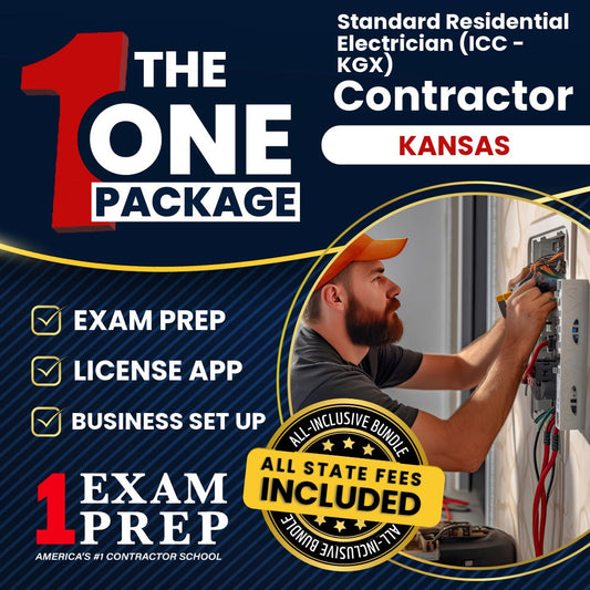 The 1 Package: All-Inclusive Kansas Standard Residential Electrician (ICC - KGX), Licensing & Business Setup Solution