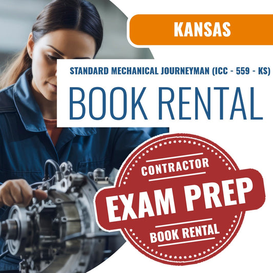 Kansas Standard Mechanical Journeyman (ICC - 559 - KS) - Books & Courses Rental Package