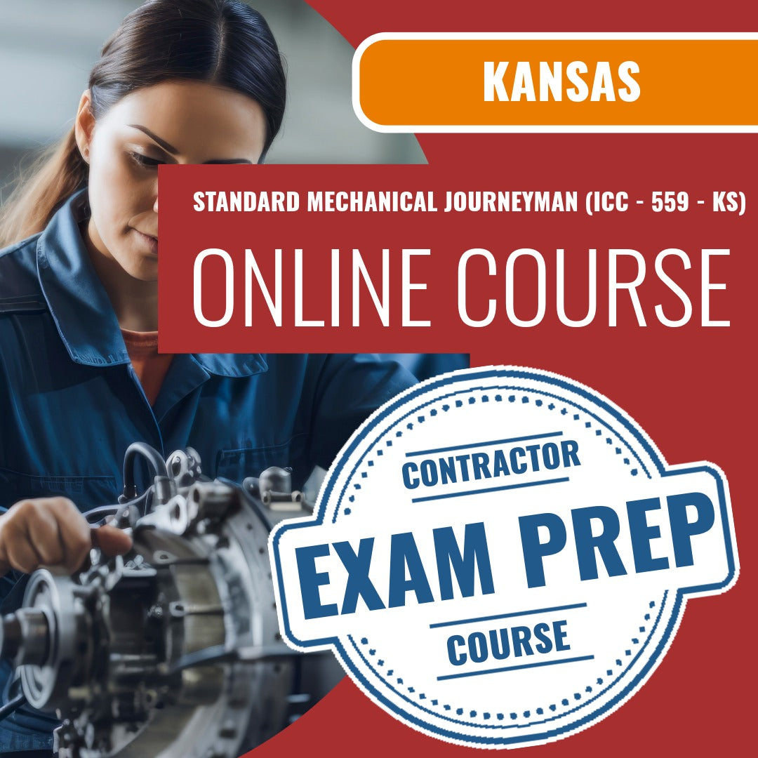 Kansas Standard Mechanical Journeyman (ICC - 559 - KS) Exam - Online Exam Prep
