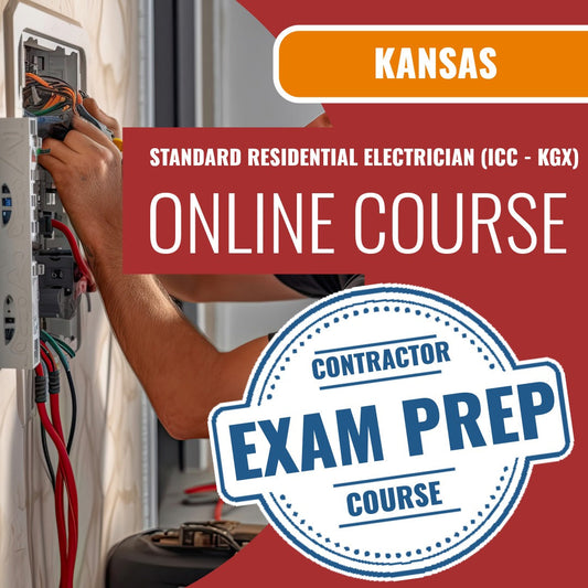 Kansas Standard Residential Electrician (ICC - KGX) Exam - Online Exam Prep
