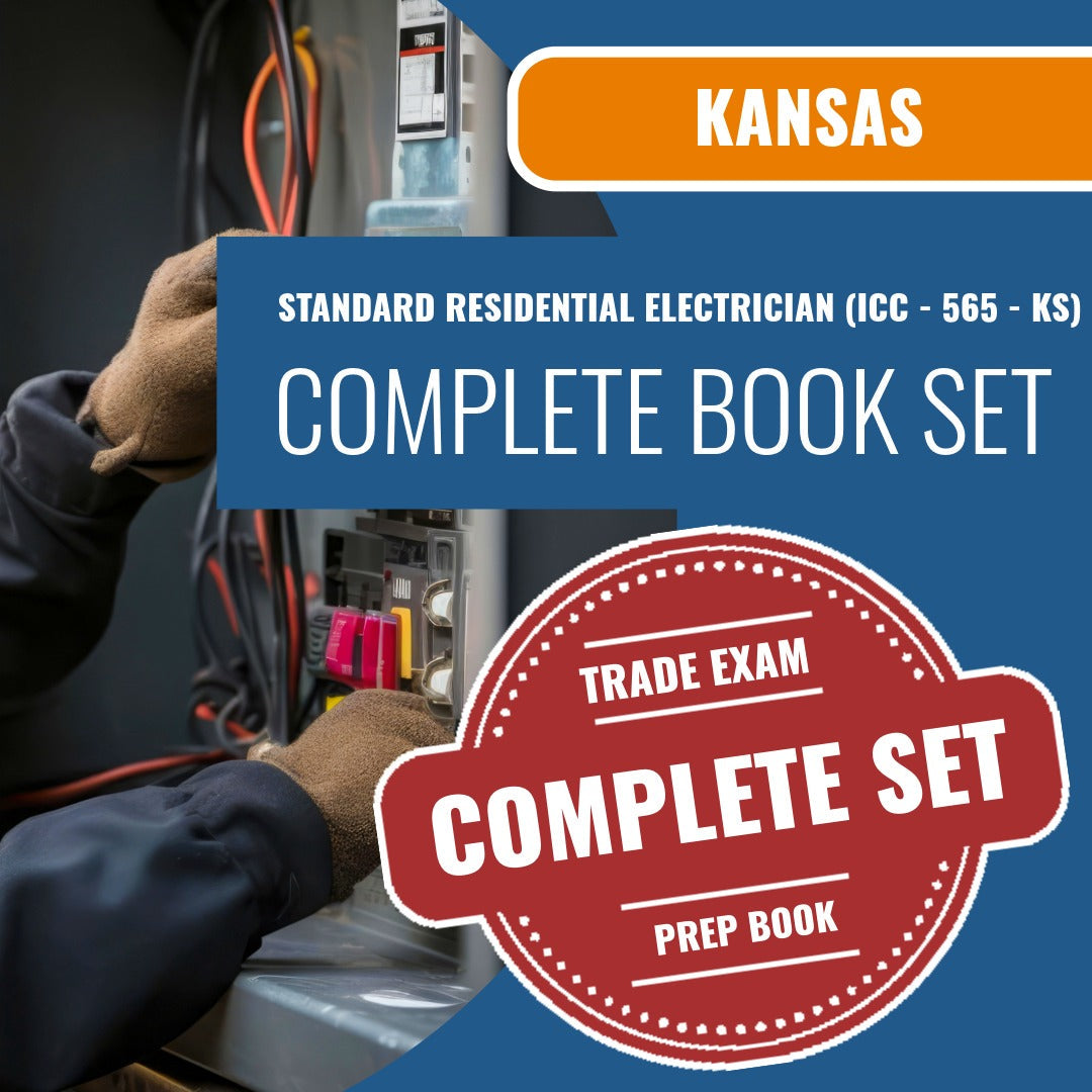 Kansas Standard Residential Electrician (ICC - 565 - KS) Exam Book Package