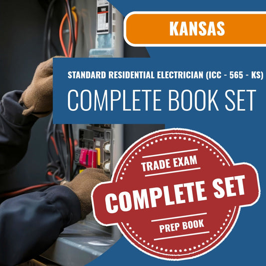 Kansas Standard Residential Electrician (ICC - 565 - KS) Exam Book Package