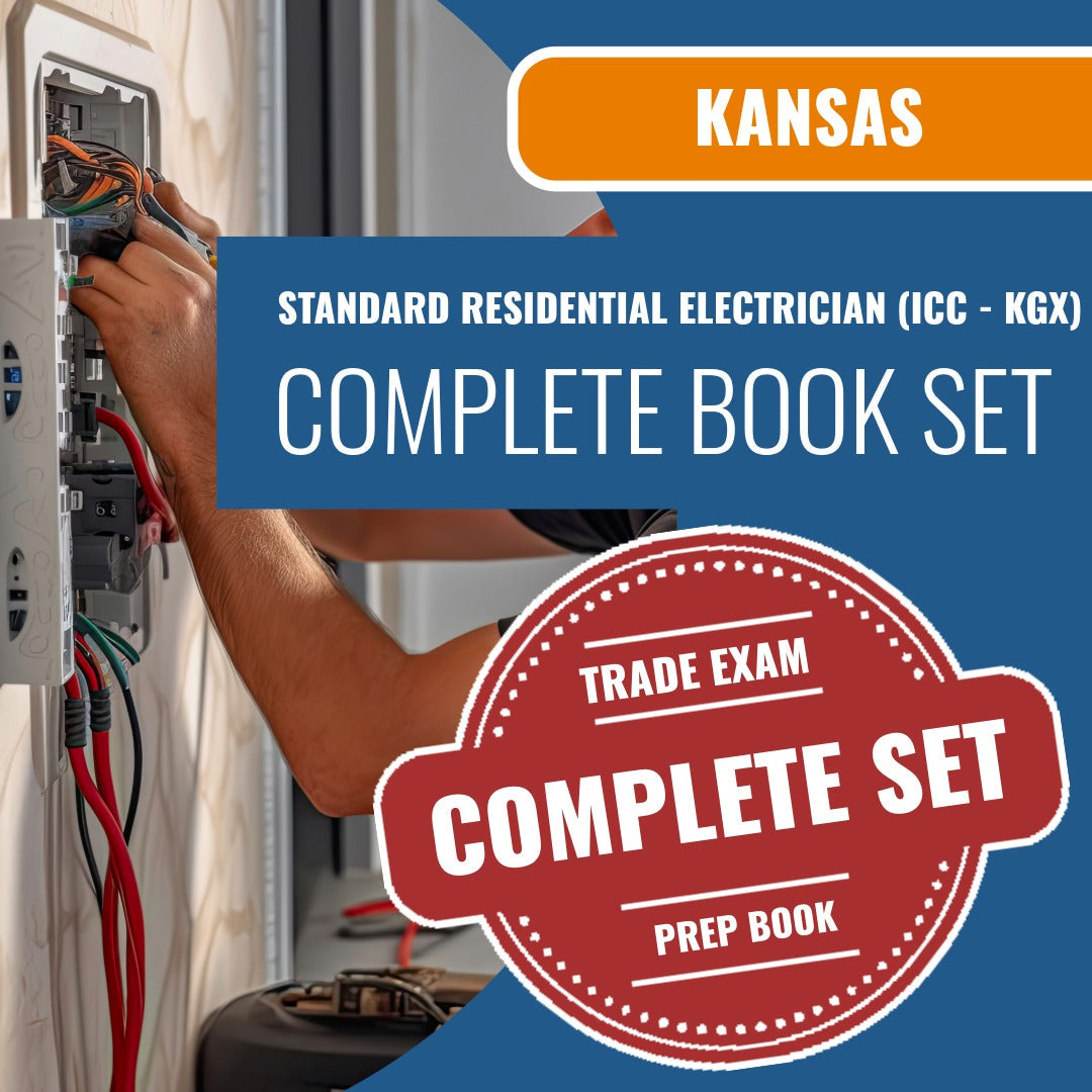 Kansas Standard Residential Electrician (ICC - KGX) Exam Book Package